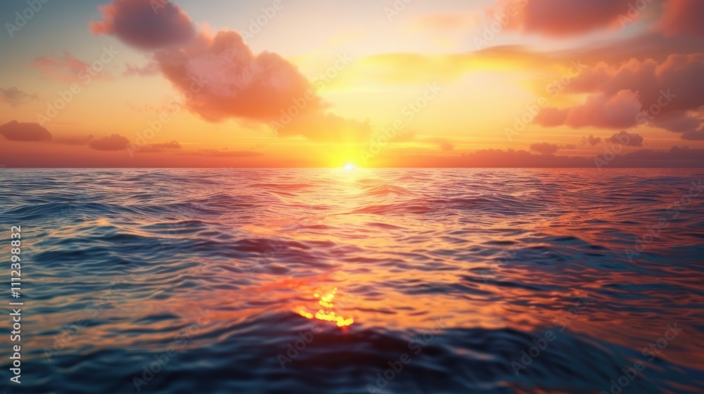Fototapeta premium Serene Sunset Over the Ocean