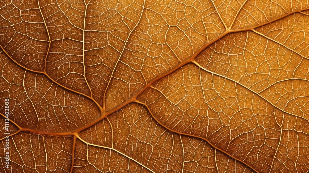 Obraz premium golden leaf vein pattern