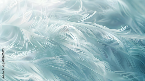 Soft Blue Feather Abstract Background Illustration