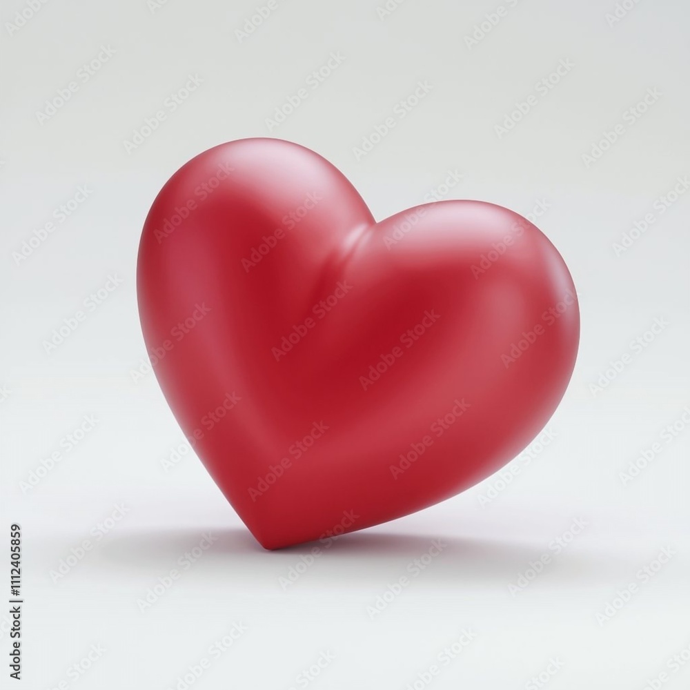 A red felt heart placed on a clean white background, symbolizing love and warmth. A red felt heart placed on a clean white background, symbolizing love and warmth.
