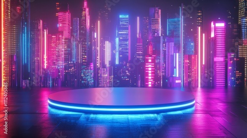 Wallpaper Mural Empty podium cit background, cyber podium Torontodigital.ca