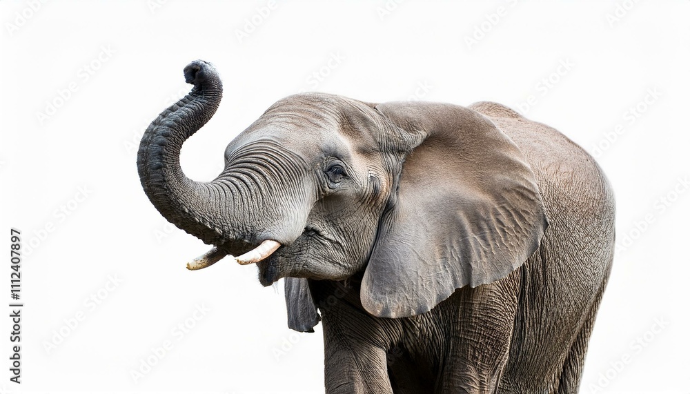 Obraz premium Elephant on isolated white background