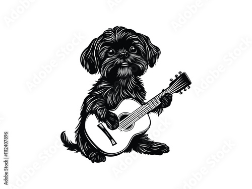 Christmas Shih Tzu Silhouette Design – Festive Holiday Pet Art