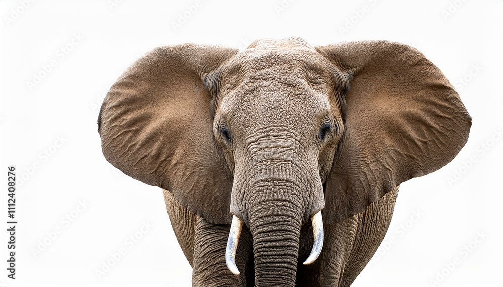 Fototapeta premium Elephant on isolated white background