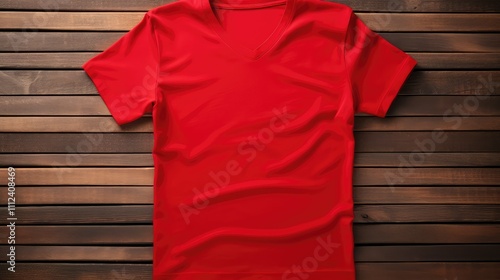 v red t shirt mockup photo