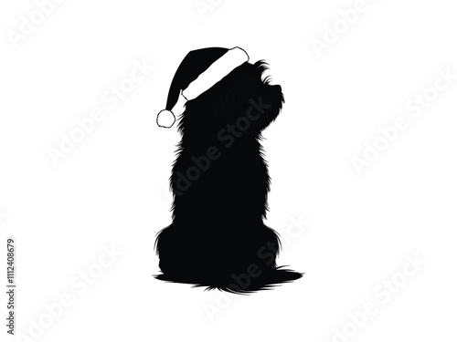 Christmas Shih Tzu Silhouette Design – Festive Holiday Pet Art