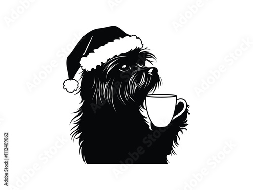 Christmas Shih Tzu Silhouette Design – Festive Holiday Pet Art