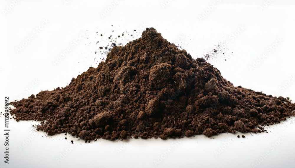 Dirt, soil pile isolated on white background Dirt, soil pile isolated on white background