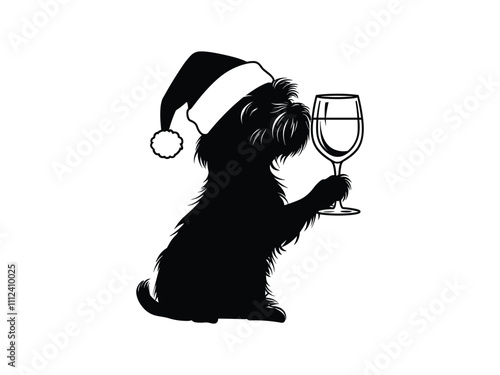 Christmas Shih Tzu Silhouette Design – Festive Holiday Pet Art
