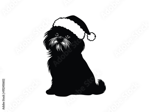 Christmas Shih Tzu Silhouette Design – Festive Holiday Pet Art