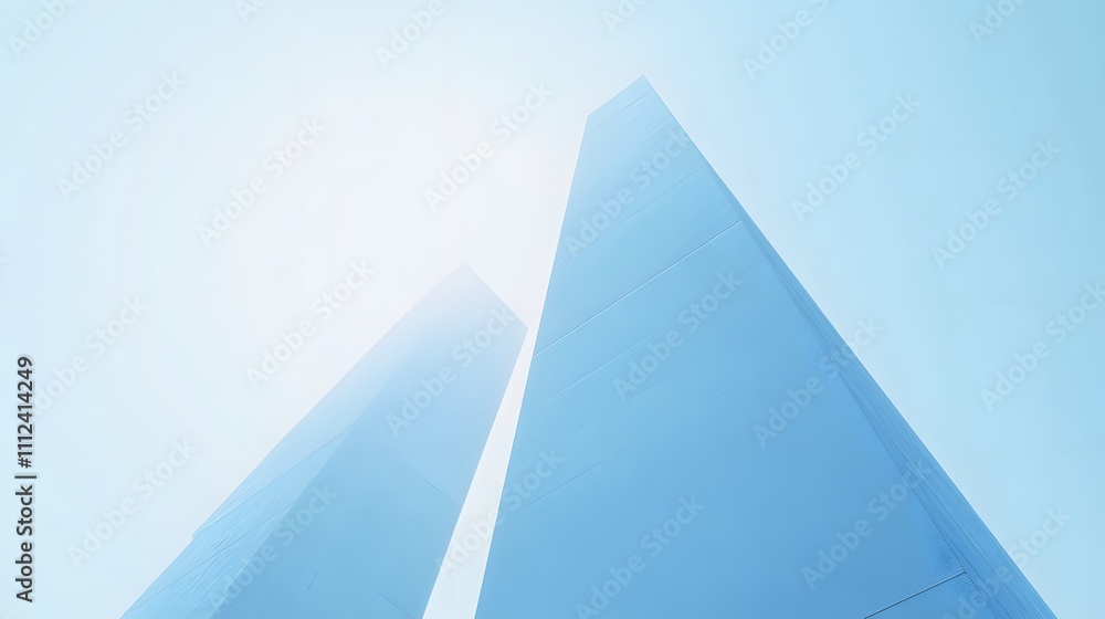 Two Tall Modern Buildings Reach For The Sky Two Tall Modern Buildings Reach For The Sky