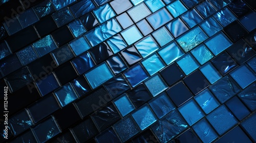 Wallpaper Mural glossy black blue texture Torontodigital.ca