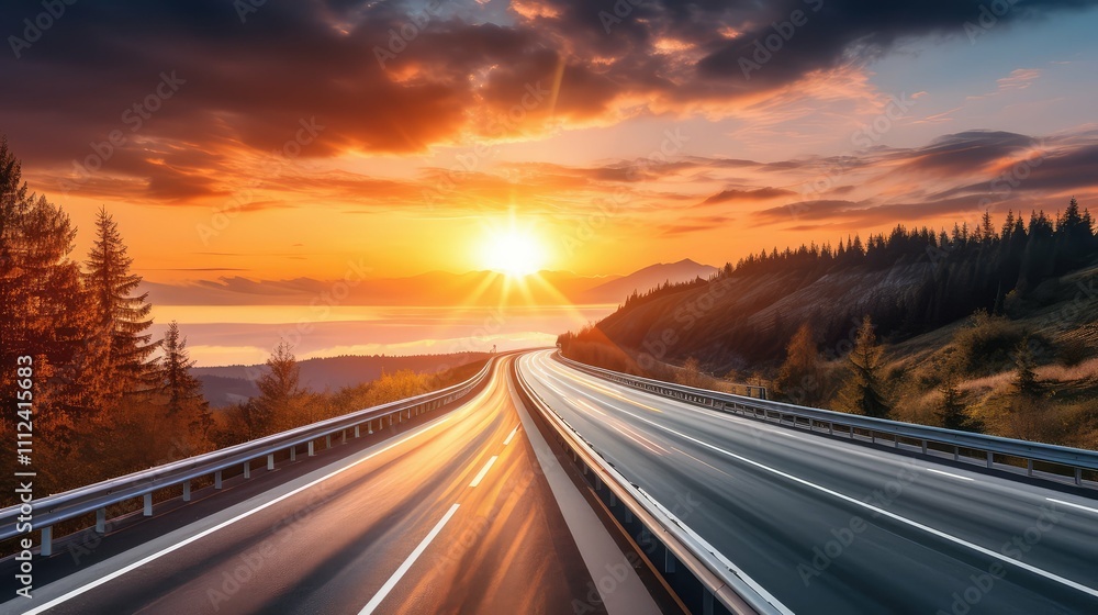 Fototapeta premium sunspeed cars road