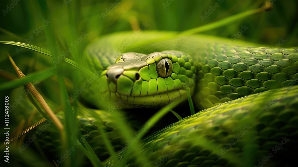 Fototapeta premium blending green snake