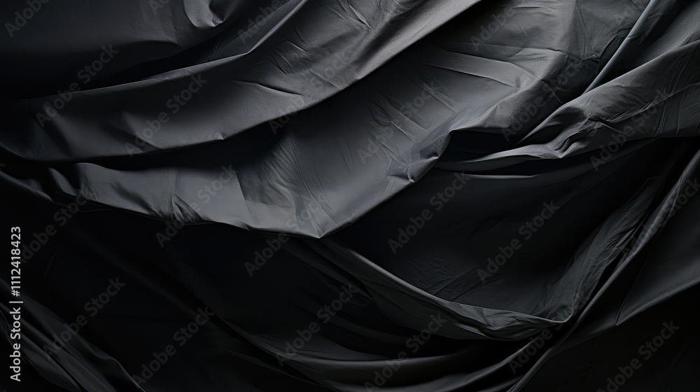 Fototapeta premium shadow crinkled black paper
