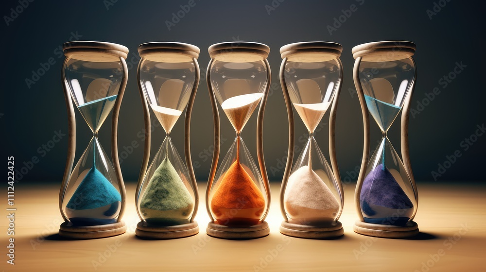 Fototapeta premium infocreative hour glass infographic