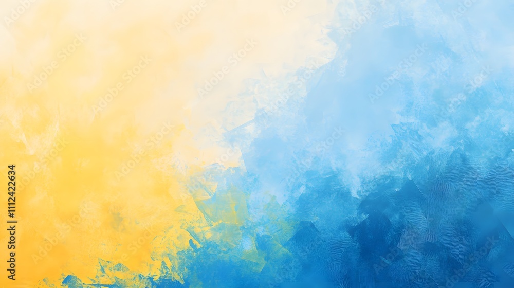Obraz premium Abstract Yellow Blue Painted Texture Background