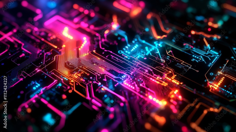 creative computer-generated illustration with many colors placed on black background creative computer-generated illustration with many colors placed on black background