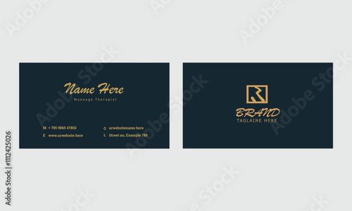 Simple Minimalistic Unique Luxurious Business Card Template Design.