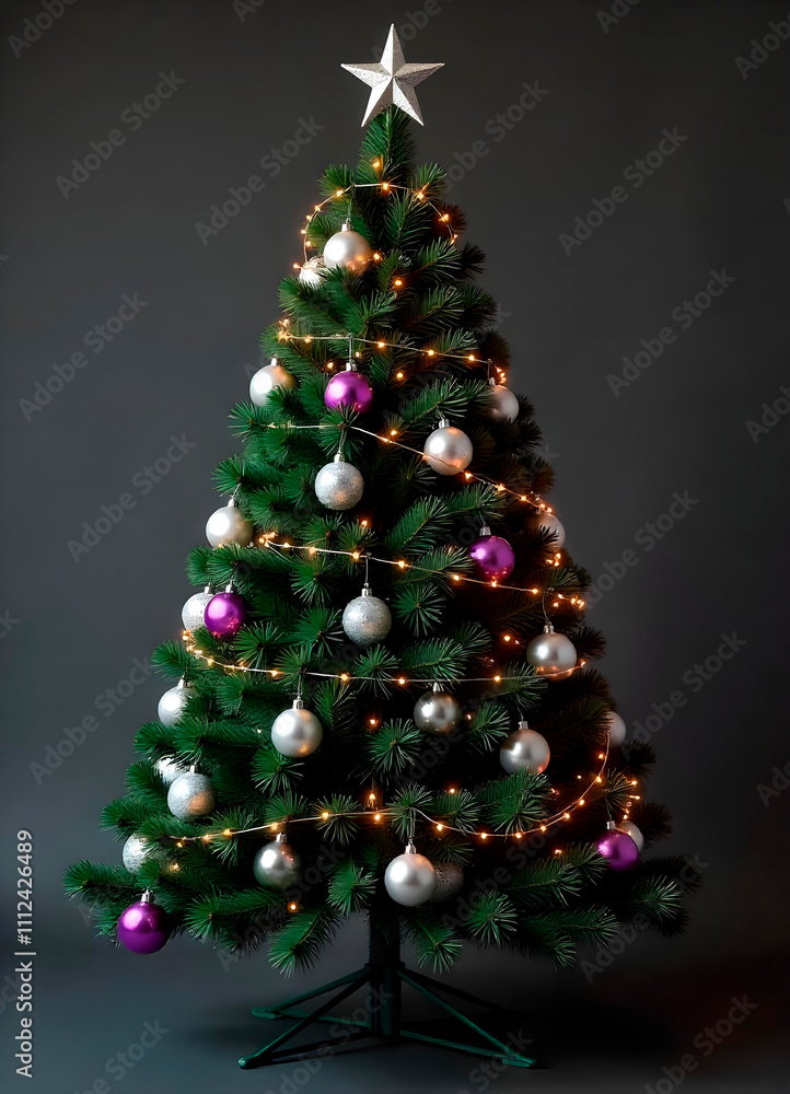 Fototapeta premium Bright and Festive Holiday Tree