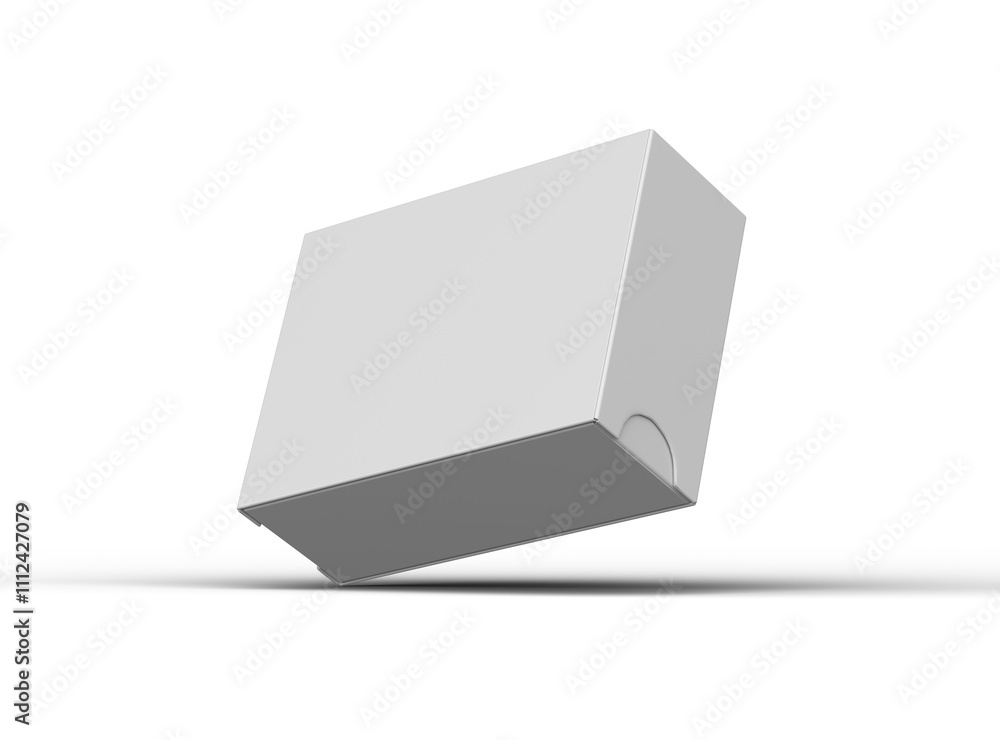 Rendered image of a wide rectangular sliding drawer box on a transparent background Rendered image of a wide rectangular sliding drawer box on a transparent background