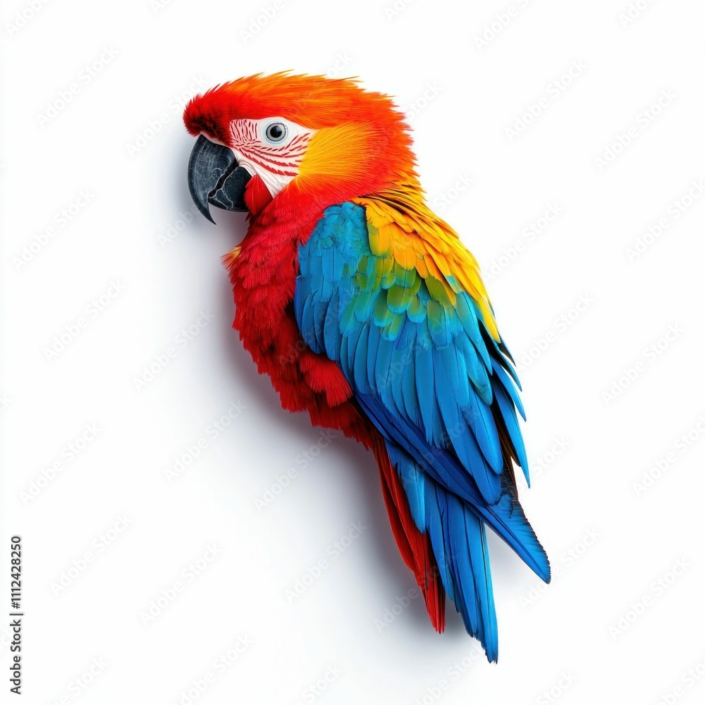 Colorful Parrot on White Background Colorful Parrot on White Background