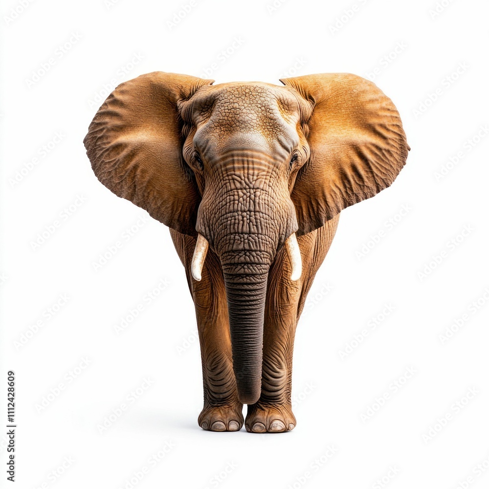 Fototapeta premium Elephant on White Background