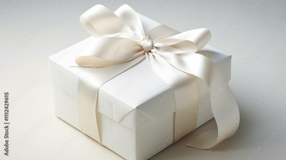 Obraz premium box white satin