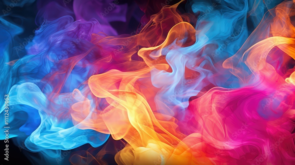 Fototapeta premium rainbow colorful fire