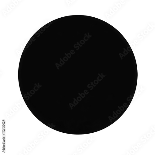 Simple black round circle black shape pictogram isolated on transparent background