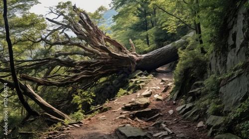 hiking tree fall