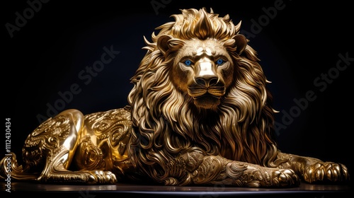 lion gold art photo