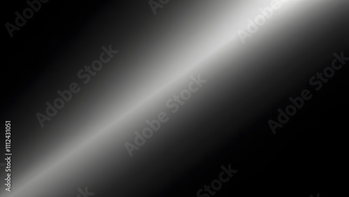 Futuristic monochrome gradient with sharp contrast between metallic silver and jet black