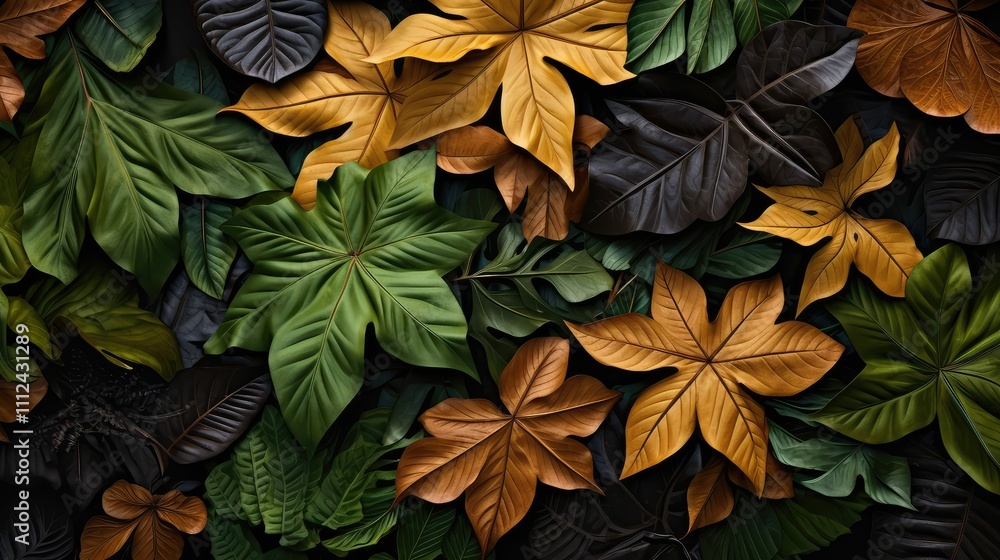 Fototapeta premium greenery background pattern leaves