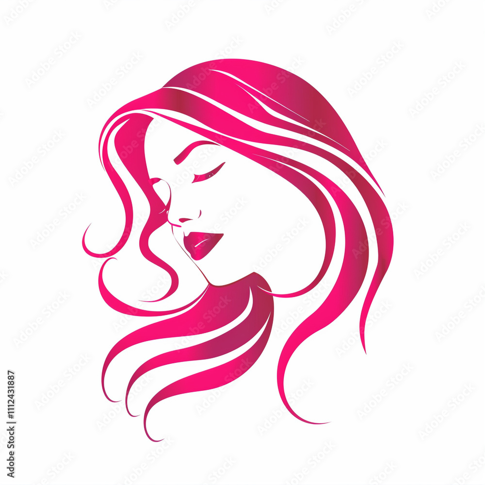 Beautiful beauty salon logo icon on white isolated background Beautiful beauty salon logo icon on white isolated background