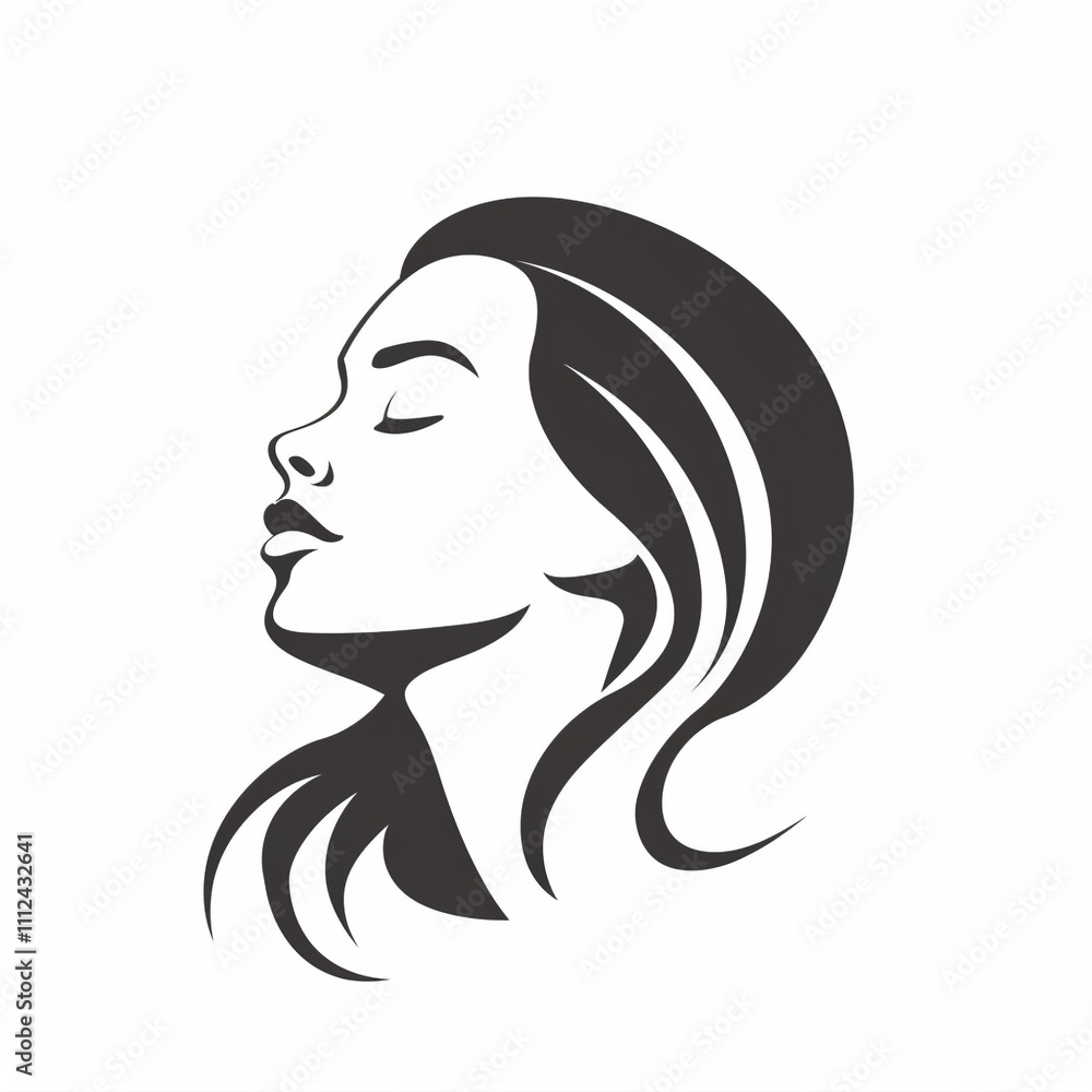Beautiful beauty salon logo icon on white isolated background Beautiful beauty salon logo icon on white isolated background