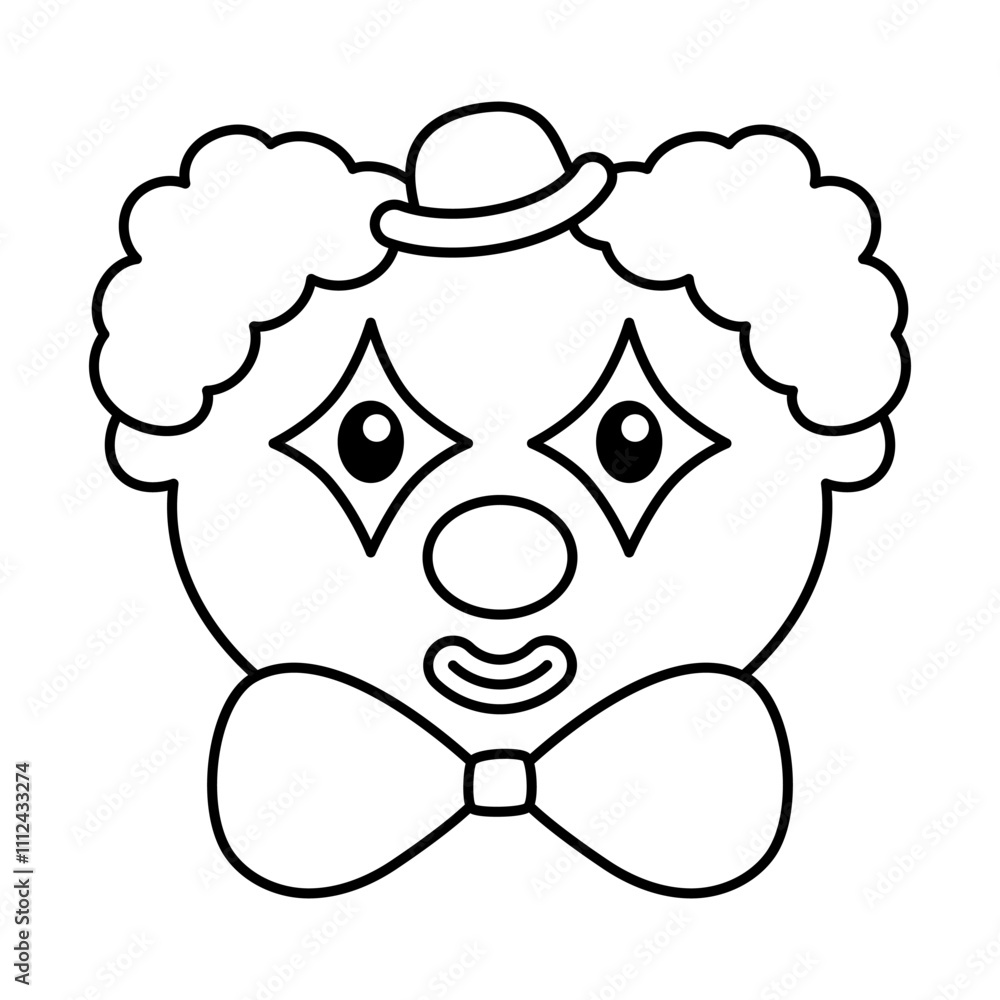 Fototapeta premium outline circus clown