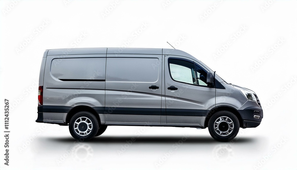 Van on isolated white background Van on isolated white background