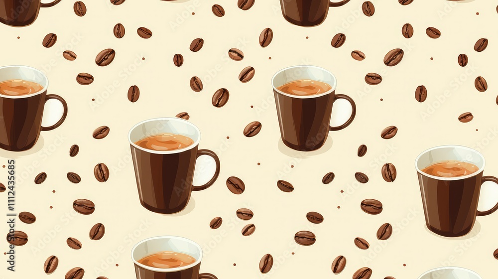 Obraz premium design coffee cup pattern