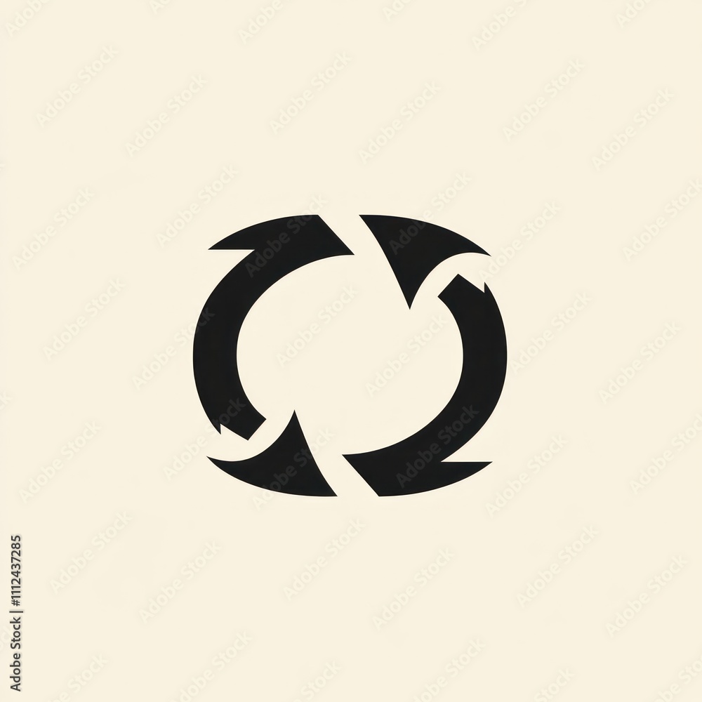 Circular arrows symbolising recycling, refresh, or repeat. Circular arrows symbolising recycling, refresh, or repeat.