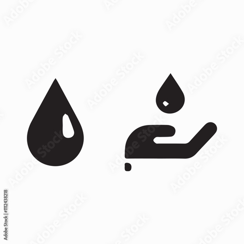 Perfect for medical, donation, and health designs. Includes single drop and hand catching drop icons.