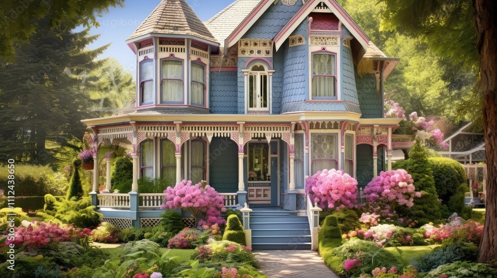 Fototapeta premium gingerbread old victorian house
