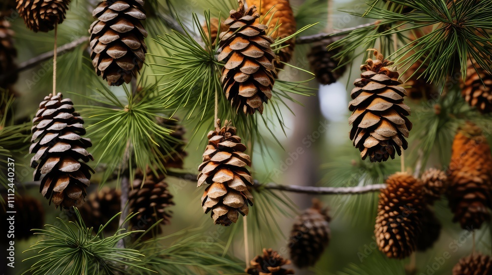 Naklejka premium forest pinecone plant
