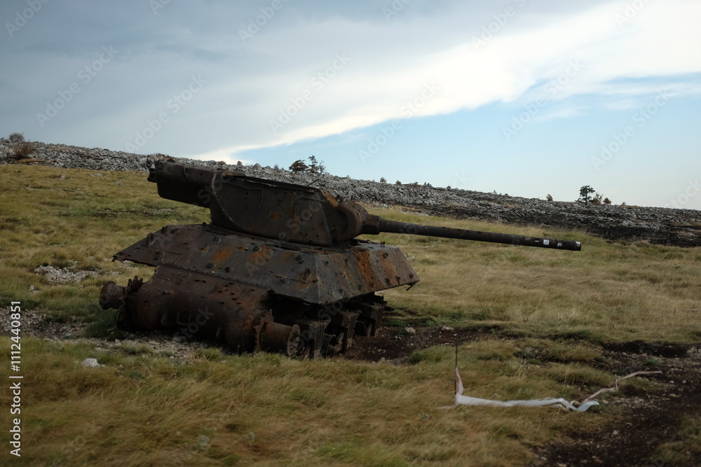 Fototapeta premium old abandoned tank