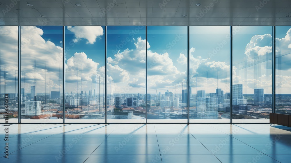 Fototapeta premium modern glass pane