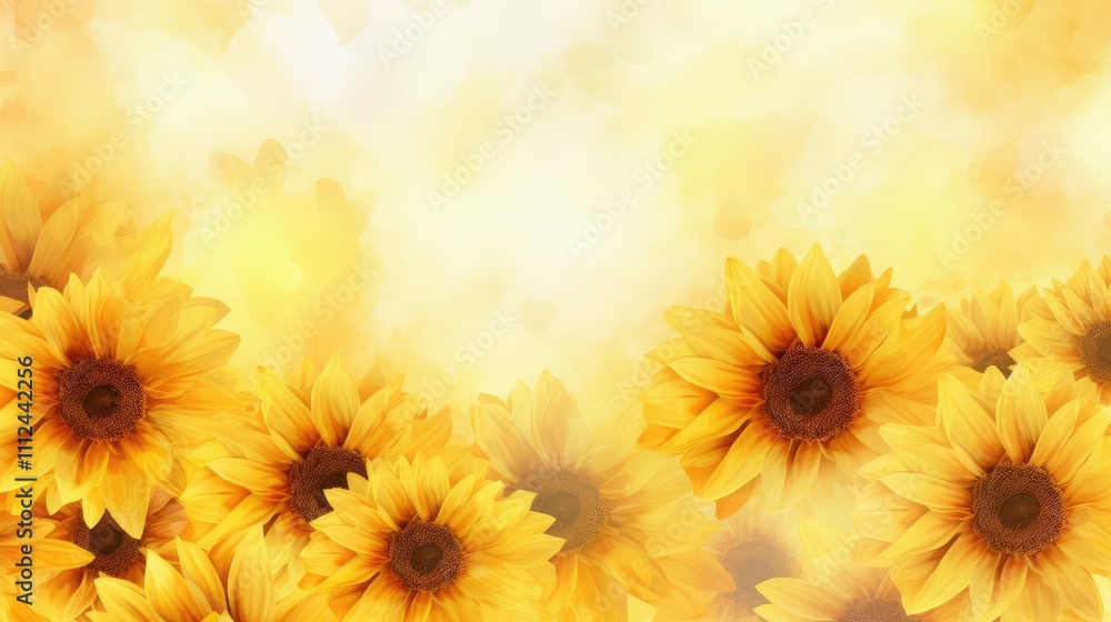 Obraz premium blend water color yellow texture