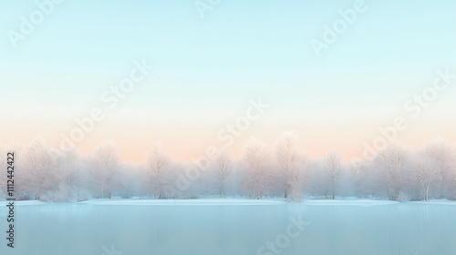 Frozen Winter Forest Background