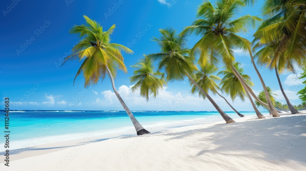 beach palm trees border beach palm trees border