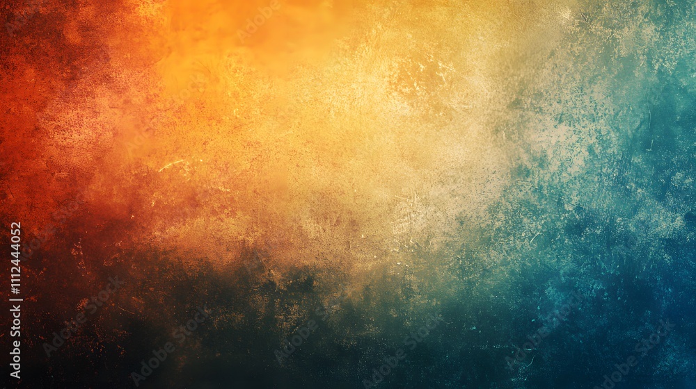 Obraz premium Abstract Textured Background With Orange Teal Gradient