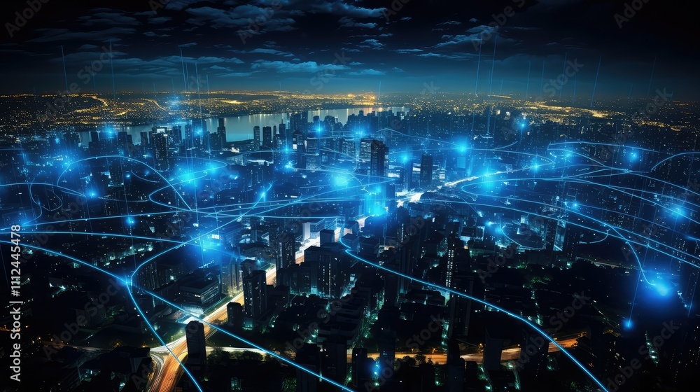 lights blue network lights blue network